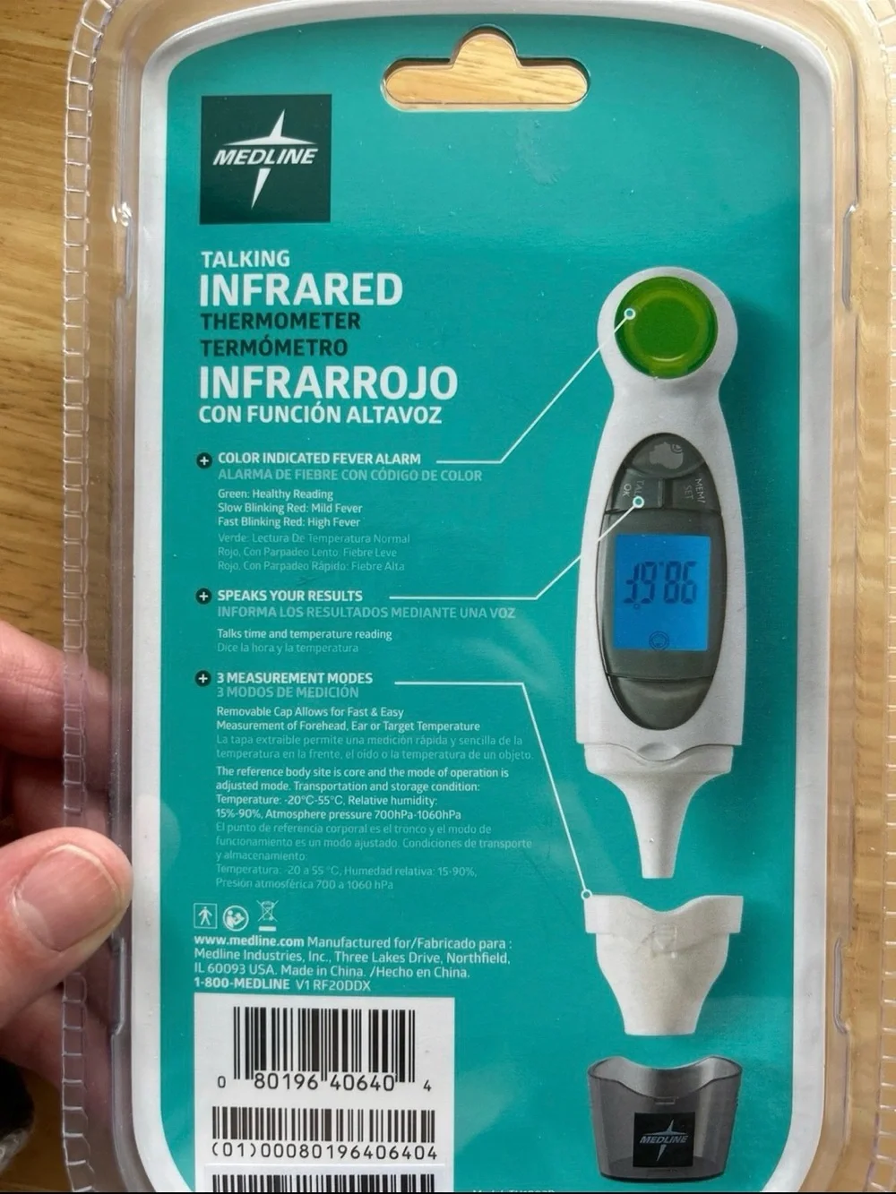 Medline talking infrared thermometer
